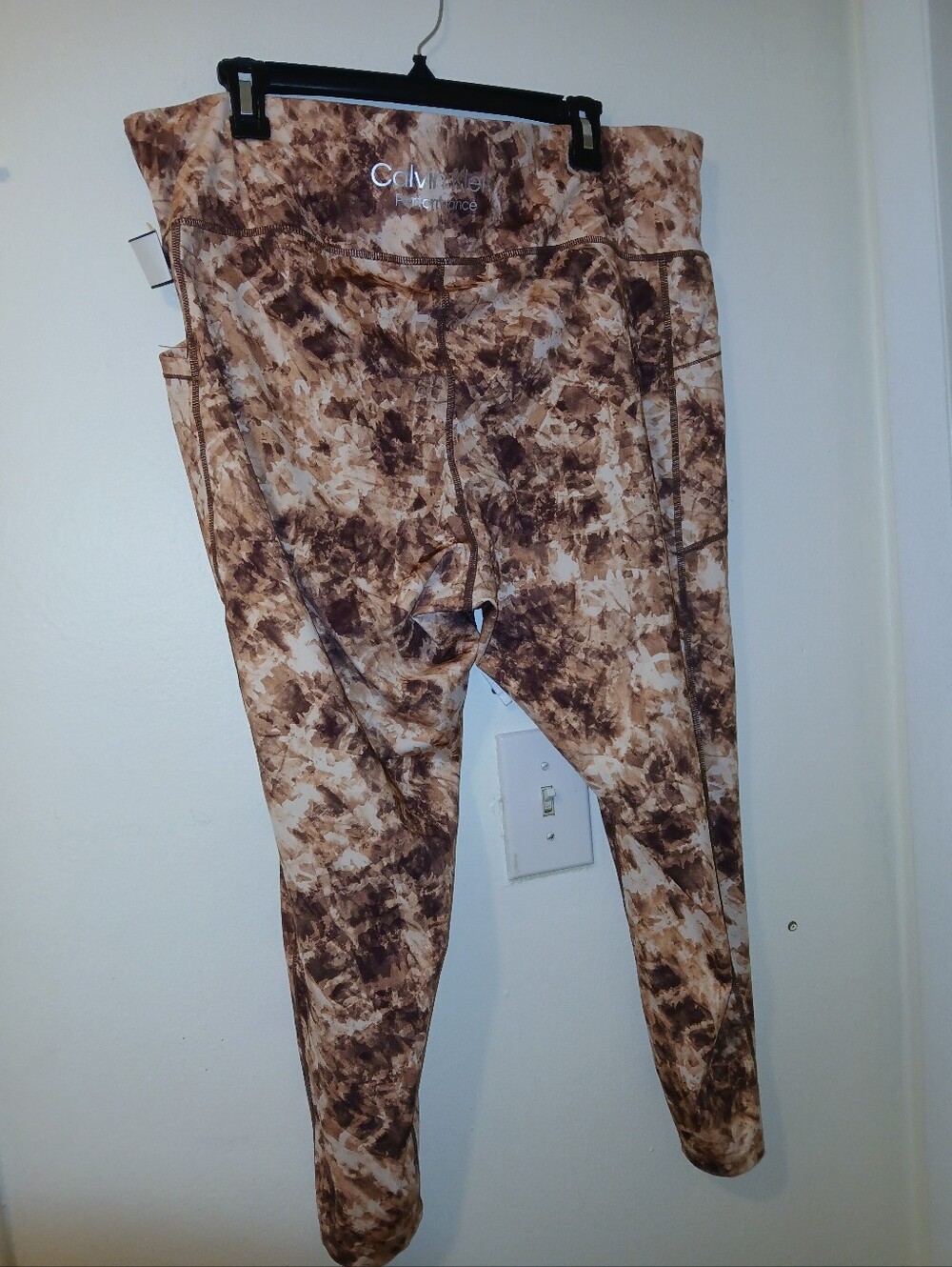 Calvin Klein Kids Brown Tie-Dye Print Leggings